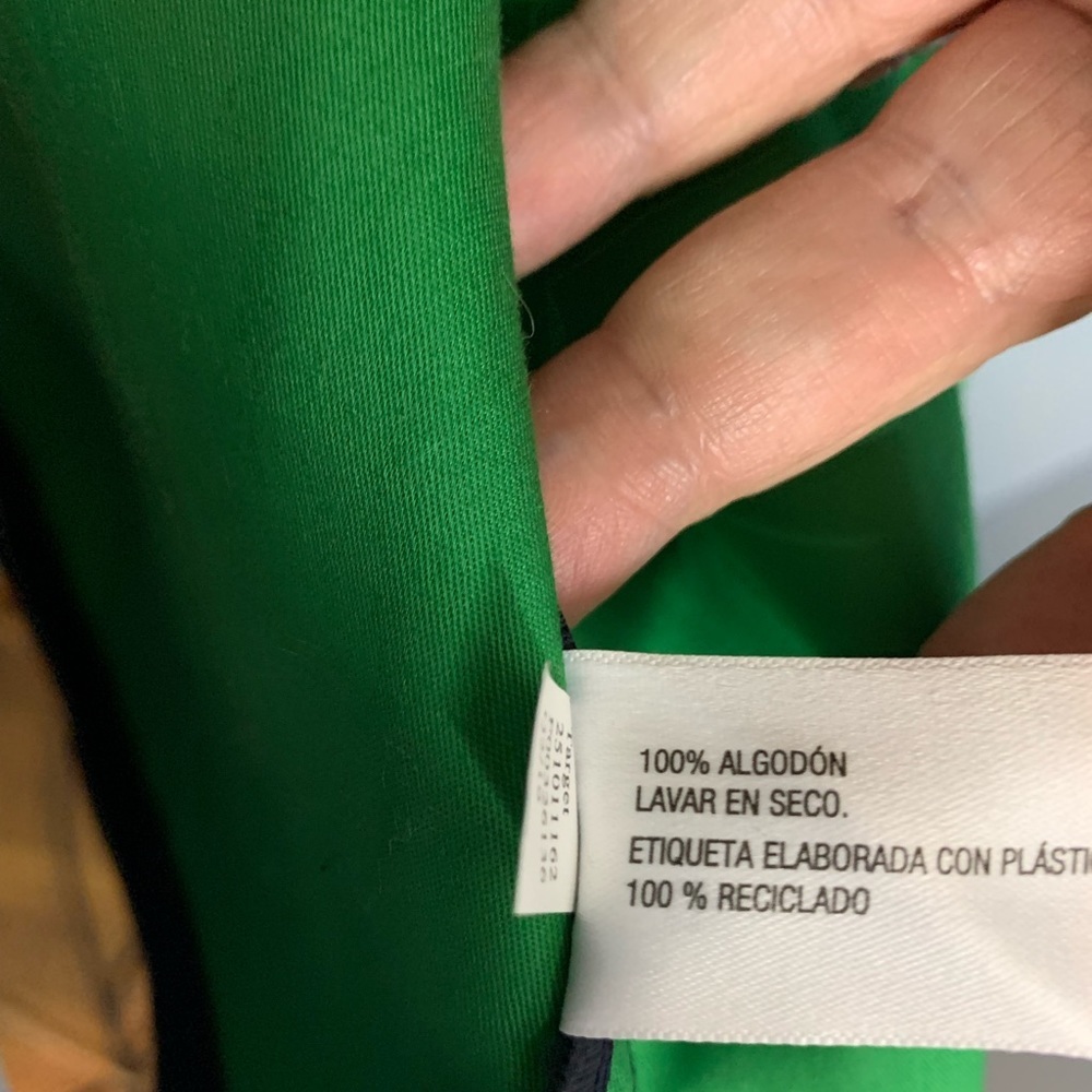 Phillip Lim navy blue with green trim trench coat military style Size L - Picture 10 of 13
